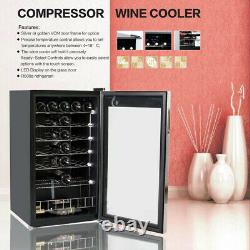 Smad 35 Bottles Compressor Wine Fridge Cooler Chiller Refrigerator Glass Door