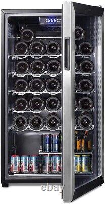 Smad Wine Beverage Refrigerator Cooler 19 Inch Beverage 3.6 Cu. Ft33 Bottles
