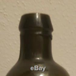 Small Black Glass Utility Bottle- antique circa 1840