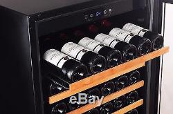 Smith & Hanks 166 Bottle Dual Zone Wine Refrigerator Cellar Glass