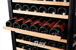 Smith & Hanks 166 Bottle Single Zone Wine Refrigerator Cellar Glass