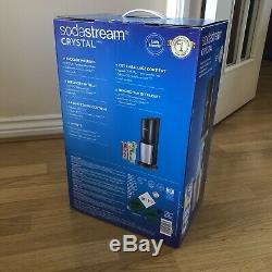 SodaStream Crystal Black Starter Kit (Glass Bottle & Gas) Brand New In Box