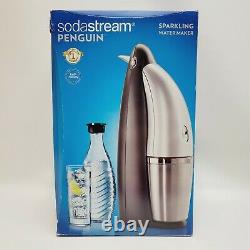 SodaStream Penguin Sparkling Water Maker New CO2 Cylinder & 2 Glass Carafes