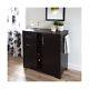 South Shore Vietti Bar Cabinet With Bottle And Glass Storage, Black. 2day Ship