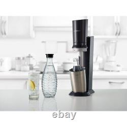 Sparkling Water Maker Kit Black with 60L Co2 & Glass Carafes brand new
