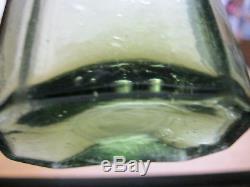 Spectacular Olive Black Glass1820's Iron Pontiled 8 Sided Medicine