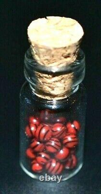 Stuckenberg Glass Bottle Marble Set/. 117black Cherry&cranberry-34 Micro Marbles