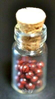 Stuckenberg Glass Bottle Marble Set/. 117black Cherry&cranberry-34 Micro Marbles