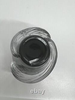 Studio Art Glass Handblown Black & Applied Glass Perfume Bottle withDauber 6 3/4