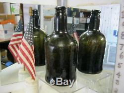 Superb Florida Keys Ocean Find Pontiled 1800black Glass True English Mallet