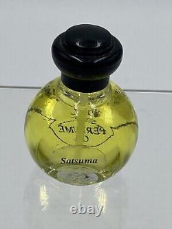 THE BODY SHOP SATSUMA PERFUME OIL Black Cap FULL 1.7 Oz Glass Bottle With Wand