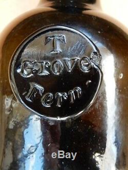 T Grove Ferne Park circa 1810 black glass sealed wine bottle Wiltshire