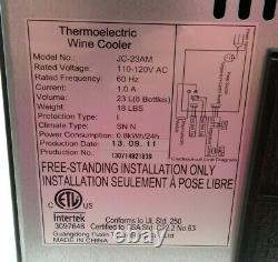 Thermoelectric 8 Bottles Wine Cooler JC-23AM 110-120V Glass Door Refrigerator