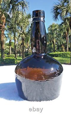 Tumbled 1870's Antique P. Dawson Glenlivet Scotch Whiskey Decanter! 8 Tall