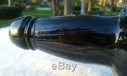 Tumbled Black Glass 1770-1830's Quart Size Antique Bottle! Extremely Crude
