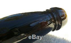 Tumbled Black Glass 1770-1830's Quart Size Antique Bottle! Extremely Crude