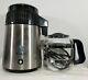 Used- Megahome Water Distiller Stainless And Black With Glass Bottle And Filters
