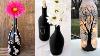 Upcycled Diy Glass Bottle Art Home Decor Ideas Painted Black Bottle Collection