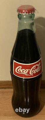 VINTAGE GIANT 23 INCH GLASS COCA COLA BOTTLE With Cap Extremely RARE FREESHIP