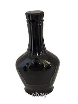 V. 1930s Perfume Bottle Black Glass Art Deco Prince George of Russia Elixir #935