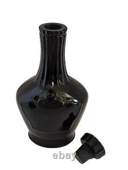 V. 1930s Perfume Bottle Black Glass Art Deco Prince George of Russia Elixir #935