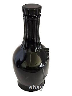 V. 1930s Perfume Bottle Black Glass Art Deco Prince George of Russia Elixir #935