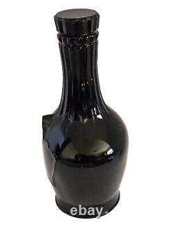 V. 1930s Perfume Bottle Black Glass Art Deco Prince George of Russia Elixir #935