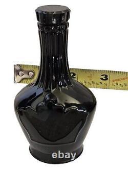 V. 1930s Perfume Bottle Black Glass Art Deco Prince George of Russia Elixir #935