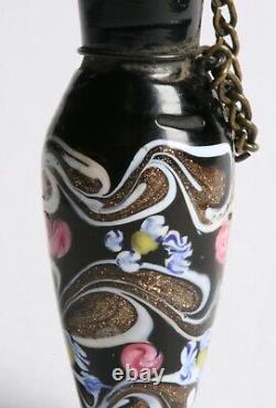 Venetian Glass Perfume Bottle with Miniature Murrine Italian Murano 19th Cent