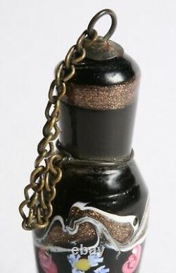 Venetian Miniature Glass Scent Perfume Bottle with Murrine-Italian Murano 19th C