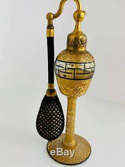 Vintage 1920s DeVilbiss Art Deco Perfume Atomizer Bottle Black Gold