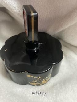 Vintage 1925 Depinoix for Corday Kai Sang black glass perfume bottle and stopper