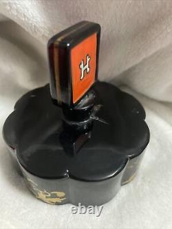 Vintage 1925 Depinoix for Corday Kai Sang black glass perfume bottle and stopper