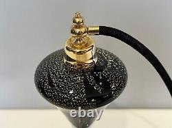 Vintage 1960s Art Deco Vintage Archimede Seguso Black & Gold Perfume Bottle, 10