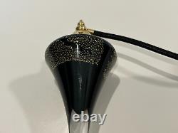 Vintage 1960s Art Deco Vintage Archimede Seguso Black & Gold Perfume Bottle, 10