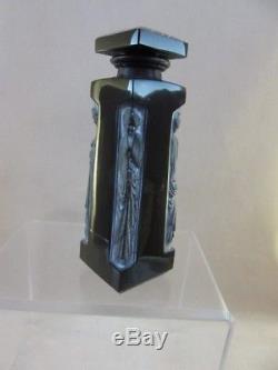Vintage Ambre D`Orsay Black Glass Figural Perfume Bottle by Lalique