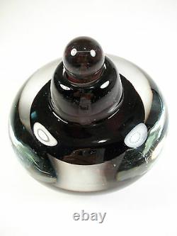 Vintage Amethyst Studio Glass Perfume Bottle Unsigned Mid 20th Century