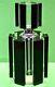 Vintage Art Deco Chunky Black & Clear Geometric Perfume Bottle & Stopper