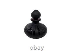 Vintage Black Art Glass Perfume Bottle