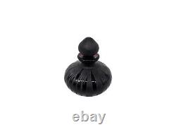 Vintage Black Art Glass Perfume Bottle