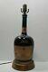 Vintage Black/green Glass'courvoisier' Cognac Champagne Bottle Lamp Works