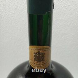 Vintage Black/Green Glass'Courvoisier' Cognac Champagne Bottle Lamp Works