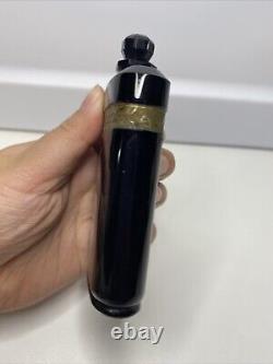 Vintage Caron Nuit de Noel Perfume Baccarat Style Bottle partial black silver