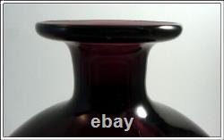 Vintage Cut Glass Black Amethyst Decanter Heavy Collectible