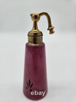 Vintage DeVilbiss West German Purple Art Deco Glass Perfume Atomizer Bottle