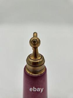 Vintage DeVilbiss West German Purple Art Deco Glass Perfume Atomizer Bottle