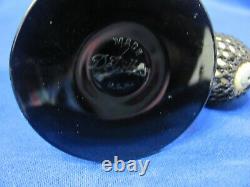 Vintage Devilbes Glass Perfume Bottle In Black Ebony With A Spray Sack