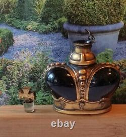 Vintage Duchess of York by Prince Matchabelli Black glass crown perfume bottle