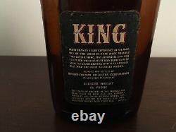 Vintage Glass Brown Forman Bourbon King Black Label Bottle, Empty, 1 Pint 60's