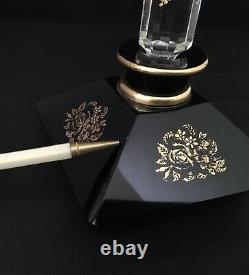 Vintage Hattie Carnegie Black Glass Inkwell Style Perfume Bottle